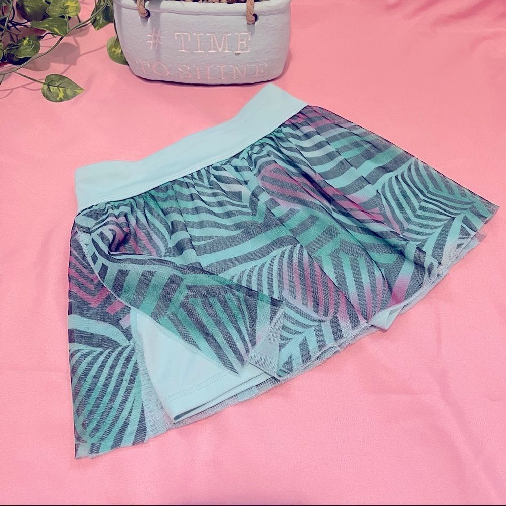 adidas Girl's Printed Mesh Skort Sz 4T - Picture 2 of 12
